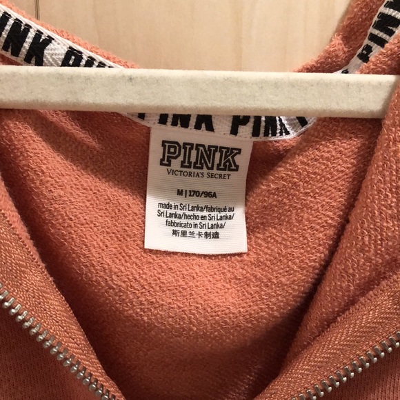 VS Pink Half-Zip Crop Hoodie with Flowy Sleeves - Picture 2 of 6